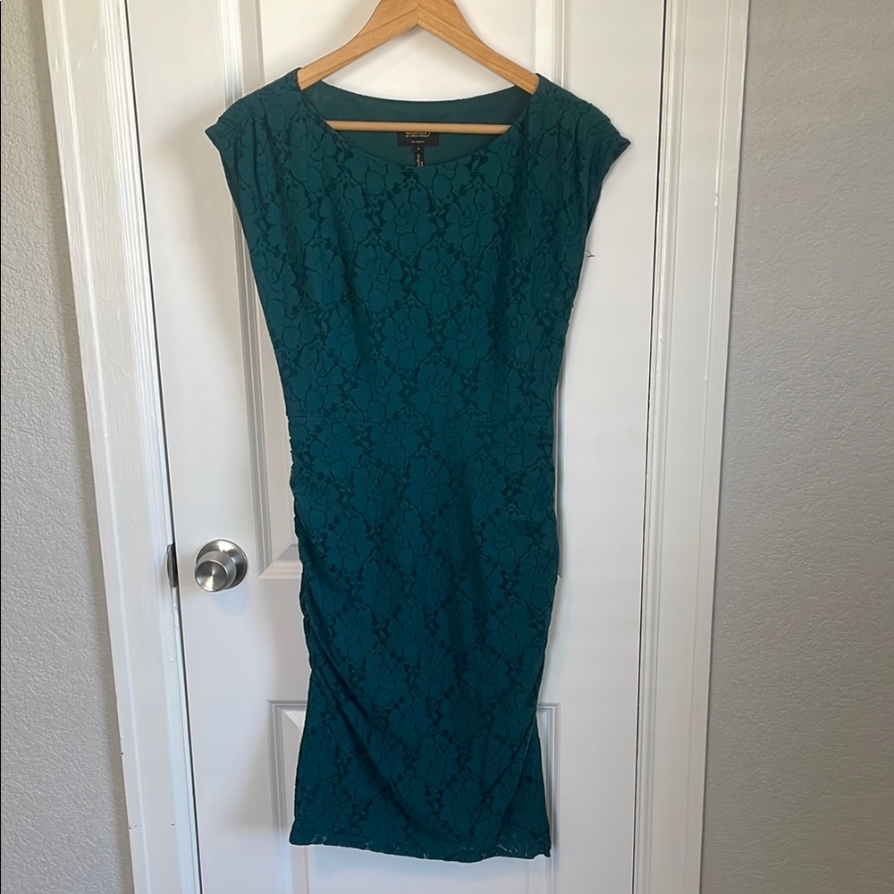 Laundry By Shelli Segal Green Lace Mini Dress